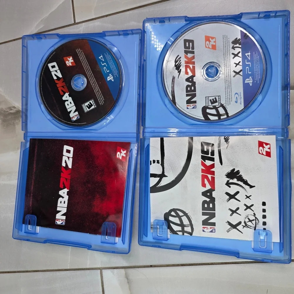 NBA 2K20 and NBA 2K19 PS4 PlayStation 4 Basketball Game Bundle Lot 2K Sports‎ S3